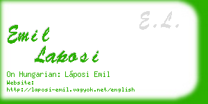 emil laposi business card