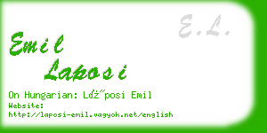 emil laposi business card